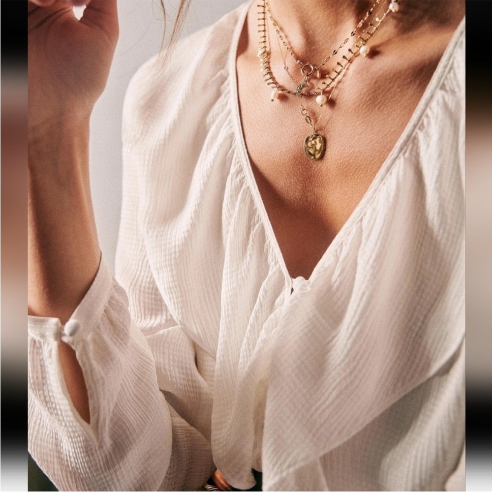 Sezane Priscille silk Blouse size 36 - Picture 4 of 16